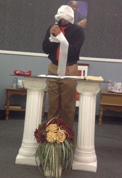 Illustrating a sermon entitled 