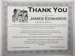 Honored with another certificate by The Housing and Redevelopment Board of Commissioners 