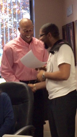 Community Service Certificate Presented by Danville Vice-Mayor Alonzo Jones