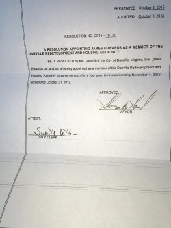 Resolution for Commissioner 